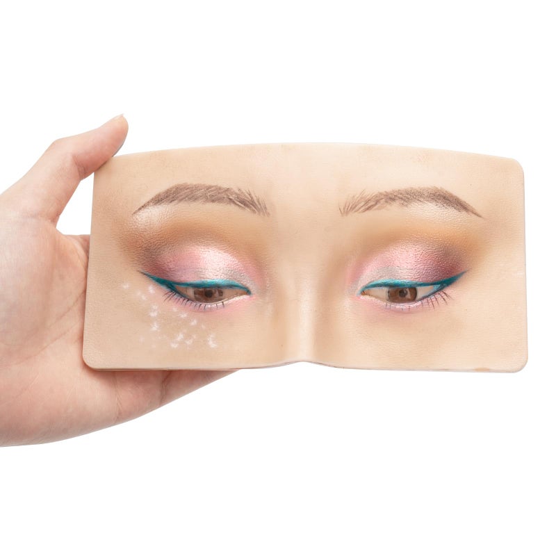 FTOYIN Makeup Practice Face Board 3D Realistic Pad, Reusable eyeshadow practice eyes for Makeup Artist Board Makeup Practice, Eyeshadow Eyeliner Eyebrow Mapping Realistic Face Skin make up practice face - Image 1