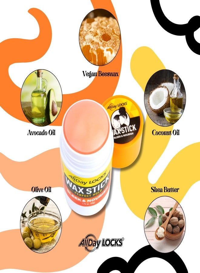 AllDay Locks Wax Stick - Hair Styling Edge Control Slick Stick, Strong Hold for Slick Backs, Natural Styles, Side Parts, and More, Wax Stick for Men and Women - 1.76 oz - Image 5