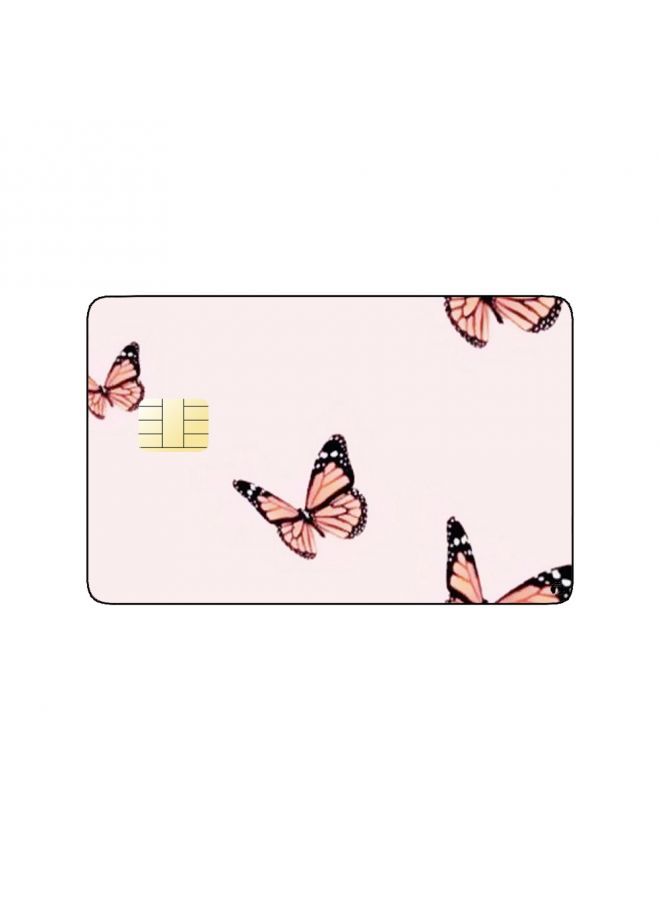 RKN PRINTED BANK CARD STICKER Beautiful Butterflies Drawing - Image 1