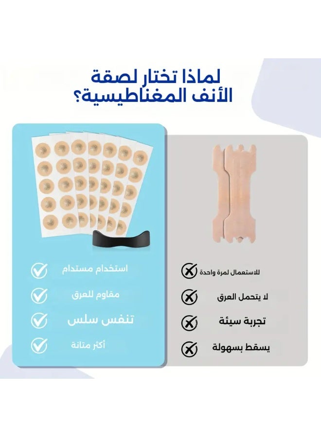 شي إن موسّع أنفي لتحسين التنفس والنوم المريح – شرائط أنف مغناطيسية لتقليل الشخير وتحسين جودة النوم – مانع الشخير لتقليل الشخير وتحسين التنفس – 4 مقاسات مختلفة - Image 2