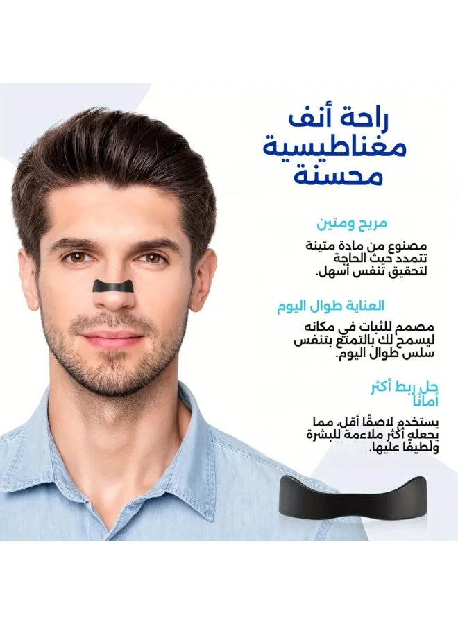 شي إن موسّع أنفي لتحسين التنفس والنوم المريح – شرائط أنف مغناطيسية لتقليل الشخير وتحسين جودة النوم – مانع الشخير لتقليل الشخير وتحسين التنفس – 4 مقاسات مختلفة - Image 4