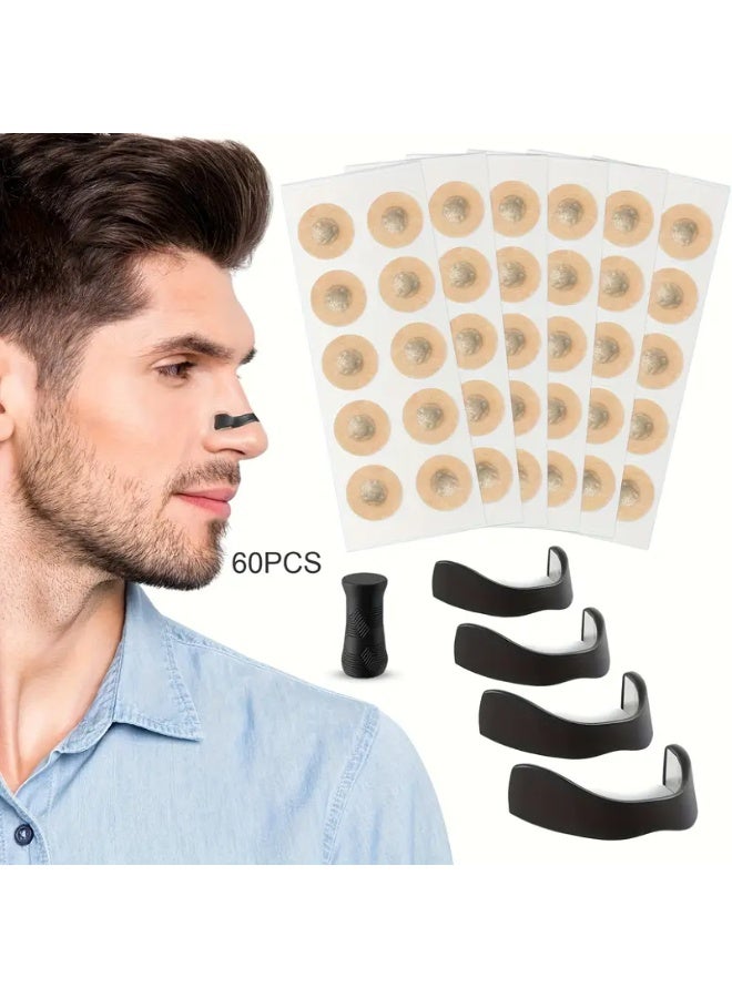 شي إن موسّع أنفي لتحسين التنفس والنوم المريح – شرائط أنف مغناطيسية لتقليل الشخير وتحسين جودة النوم – مانع الشخير لتقليل الشخير وتحسين التنفس – 4 مقاسات مختلفة - Image 1