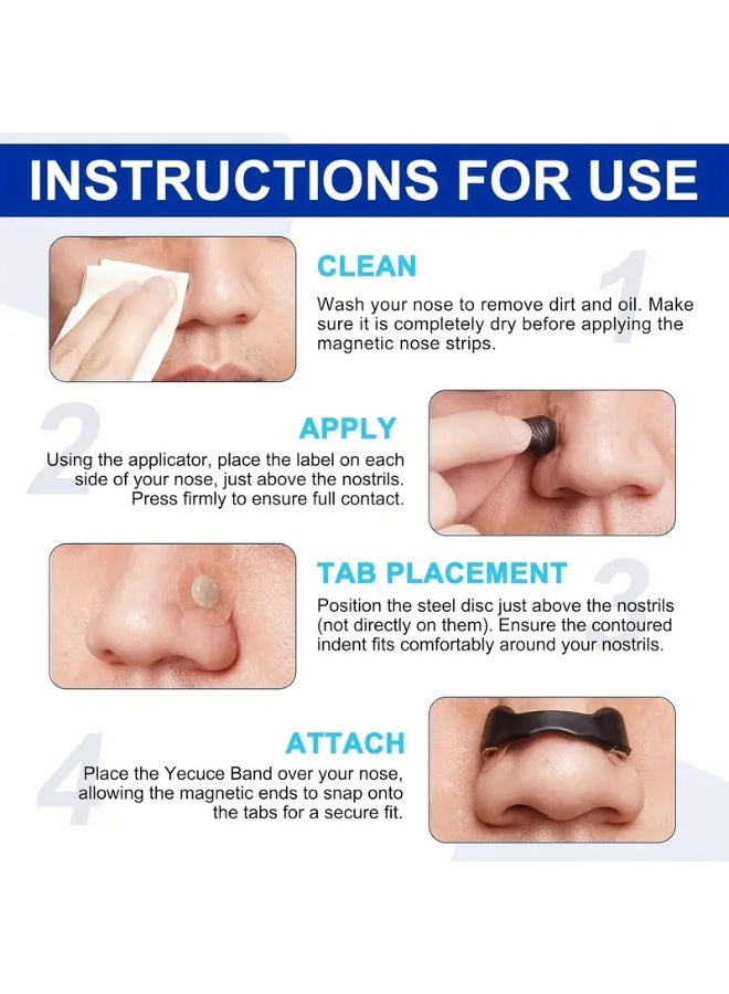 شي إن موسّع أنفي لتحسين التنفس والنوم المريح – شرائط أنف مغناطيسية لتقليل الشخير وتحسين جودة النوم – مانع الشخير لتقليل الشخير وتحسين التنفس – 4 مقاسات مختلفة - Image 5