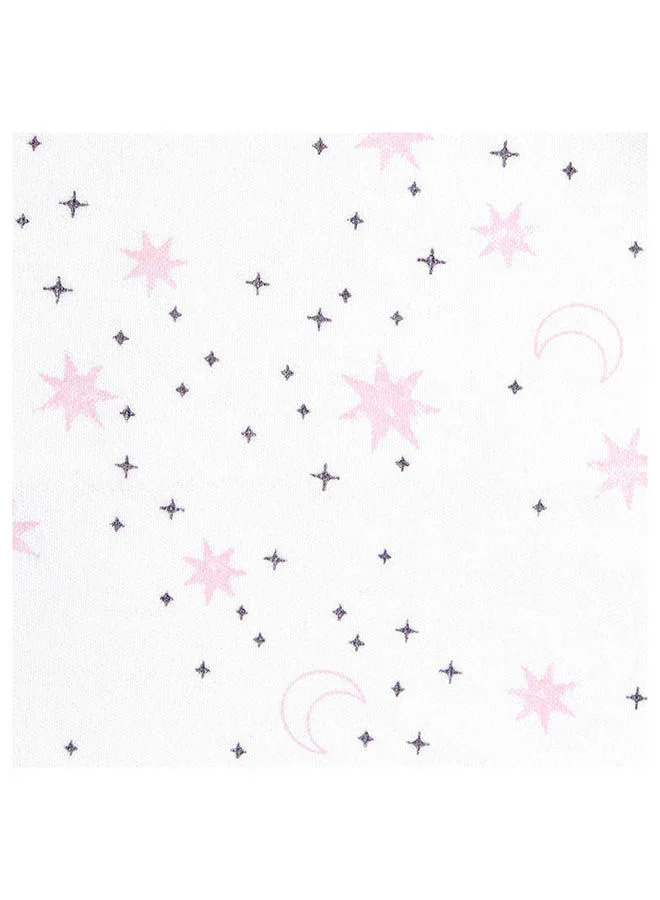 Halo 100% Cotton Sleepsack Swaddle, 3 - Way Adjustable Wearable Blanket, Tog 1.5, Midnight Moons Pink, 0 - 3 Months /Newborn