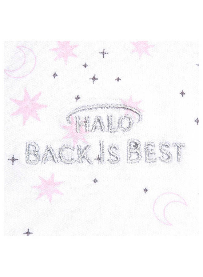 Halo 100% Cotton Sleepsack Swaddle, 3 - Way Adjustable Wearable Blanket, Tog 1.5, Midnight Moons Pink, 0 - 3 Months /Newborn - Image 4