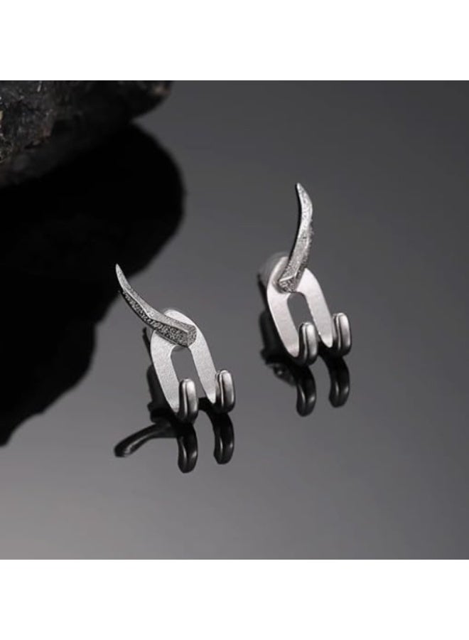 قرط رجالي مرصع بالجواهر، زوج واحد - Image 3