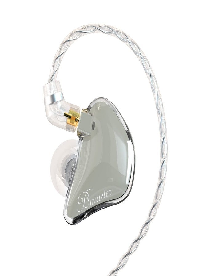 BASN Bmaster Triple Drivers in Ear Monitor Headphone with Two Detachable Cables Fit in Ear Suitable for Audio Engineer, Musician (Grey) - Image 1