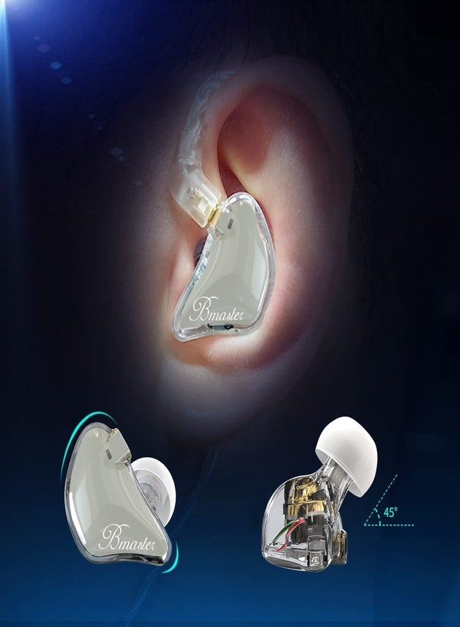 BASN Bmaster Triple Drivers in Ear Monitor Headphone with Two Detachable Cables Fit in Ear Suitable for Audio Engineer, Musician (Grey) - Image 2