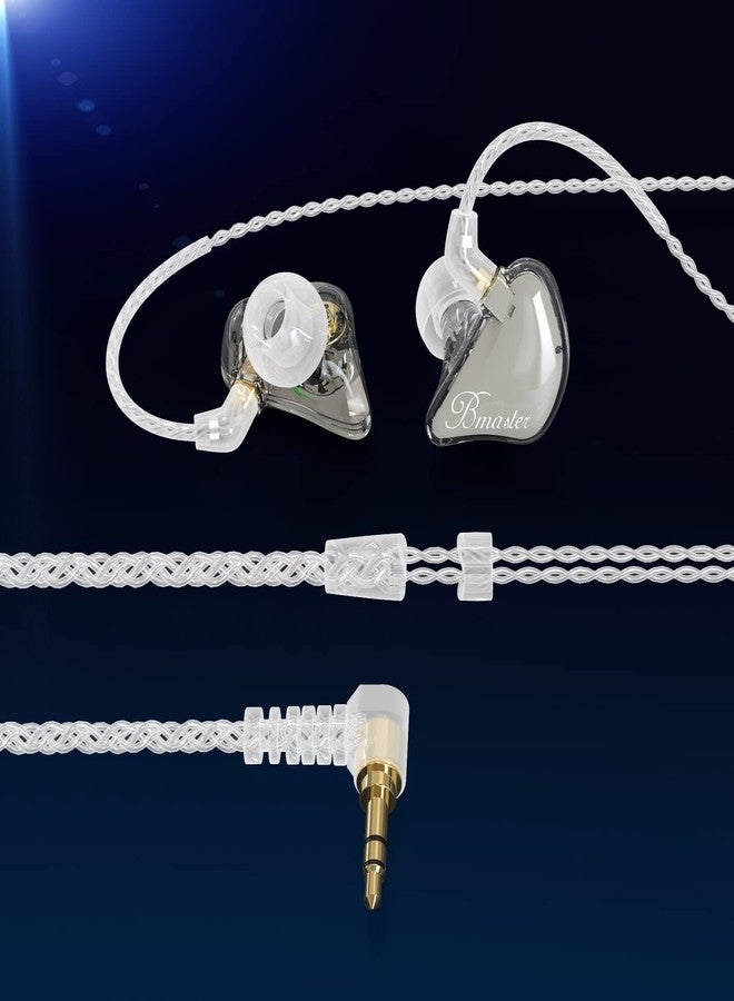 BASN Bmaster Triple Drivers in Ear Monitor Headphone with Two Detachable Cables Fit in Ear Suitable for Audio Engineer, Musician (Grey) - Image 4