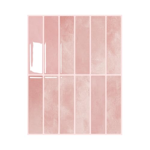 DAGOU Peel and Stick Backsplash 3D Wall Tiles,Self-Adhesive,Oil Proof,Waterproof, Removable Wall Panels for Kitchen & Bathroom,Modern Design, Easy Install (10.7ft，12x9 inch,14 Pack) (Pink) - Image 1