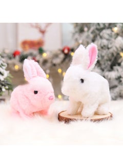 Generic Shake The Sound Of Electric Plush Rabbit Small White Rabbit Cute Will Call Will Jump Twist Bottom Simulation Plush Stall Supply-Color:Brown Radish Rabbit (short Hair)  - Image 3