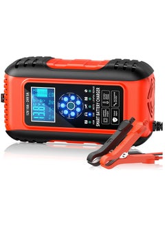 SYOSI SYOSI Car Battery Charger, 10A 12V/5A 24V Car Battery Charger, Portable Smart Automotive Battery Charger Maintainer, Pulse Repair Charger for Car, Truck, Lawn, Motorcycle, Mower, Boat  - Image 1