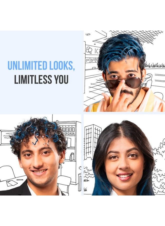 anveya - Colorisma Hair Color Makeup Euphoria Blue 30Ml ; Temporary 1Day 1Wash ; Diy Instant Hair Color Makeup For Men & Women ; No Bleach No Ammonia No Damage - Image 1