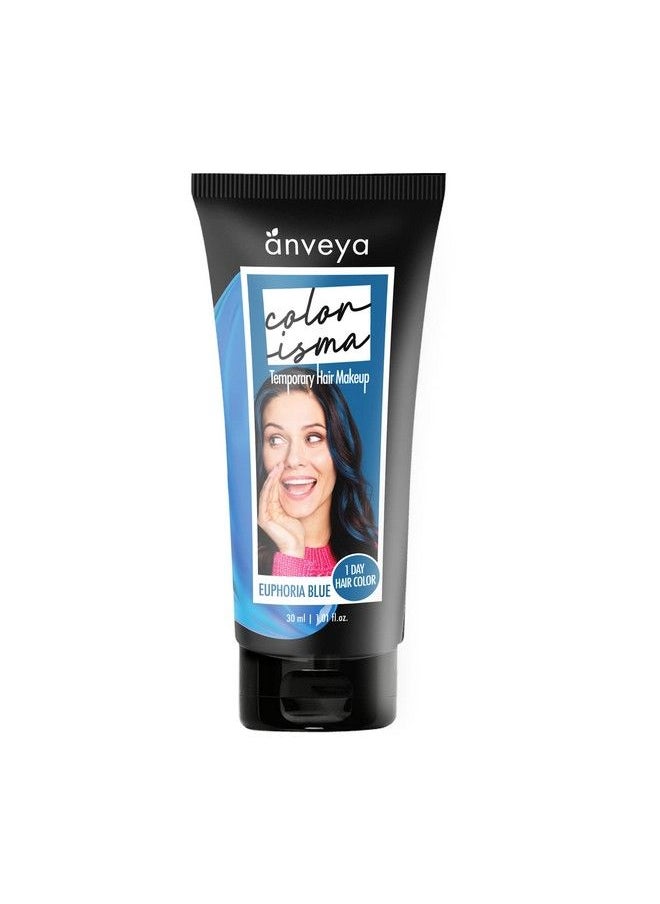 anveya - Colorisma Hair Color Makeup Euphoria Blue 30Ml ; Temporary 1Day 1Wash ; Diy Instant Hair Color Makeup For Men & Women ; No Bleach No Ammonia No Damage - Image 1