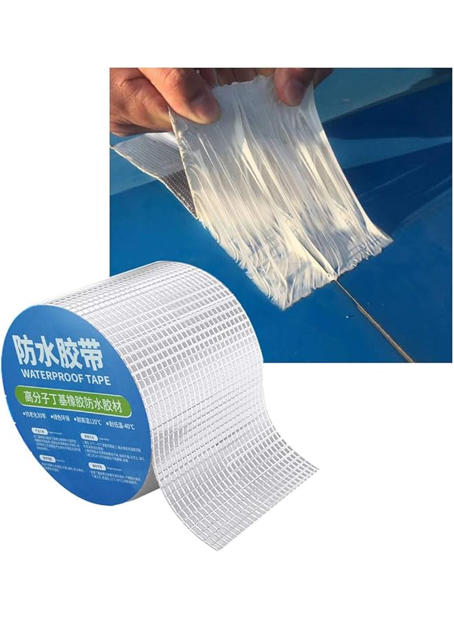 promass Aluminum Foil Butyl Tape,Professional 2in 16.4ft Super Waterproof Sealing Self Adhesive Adhesive Tape Kitchen and Bathroom House Roof Mending Materials - Image 1