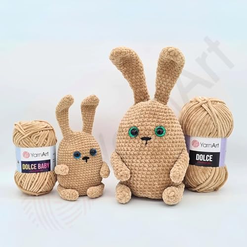 YarnArt خيط يارن آرت دولتشي شينيل – خيط مخمل ناعم لمشاريع الأمigurumi، الألعاب المحشوة، البطانيات – فائق السُمك، 100g (3.53 oz)، 120m (131 yds) – مثالي لمشاريع الكروشيه والحياكة (741، أبيض) - Image 4