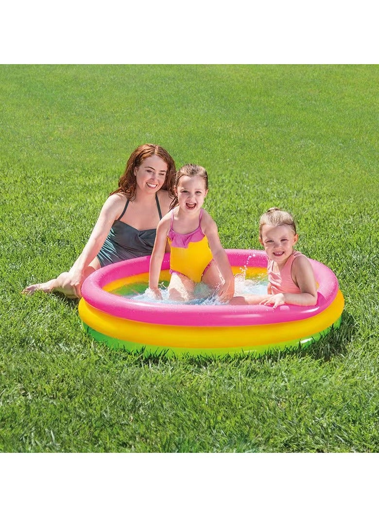 INTEX New inflatable lightweight compact circular swimming pool - Image 4