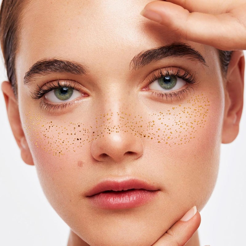 6sheets Temporary Face Freckles Stickers Glitter Freckle Patches for Party Natural Looking Fake Water Resistant Makeup Stickers - Image 4