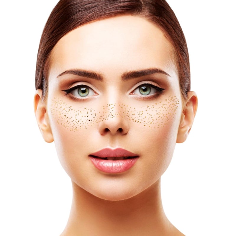 6sheets Temporary Face Freckles Stickers Glitter Freckle Patches for Party Natural Looking Fake Water Resistant Makeup Stickers - Image 5