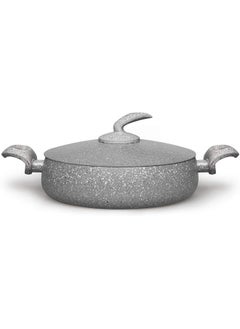 Rossetti Elementi Natura Made in Italy | Nonstick Granite Porcelain Enamel 28cm Low Casserole Pot & Braiser Pan + Lid | Healthy Cookware | Ceramic Cookware | PFOA-free Non Toxic Cookware  - Image 1