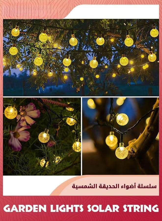 EETU Garden Lights,Solar String Light Outdoor,12M 100 LED Round Bulb String Lights,Warm White Crystal Ball Fairy Lights,Decoration Lighting For Patio Garden Gazebo Yard Party Home Decor - Image 5