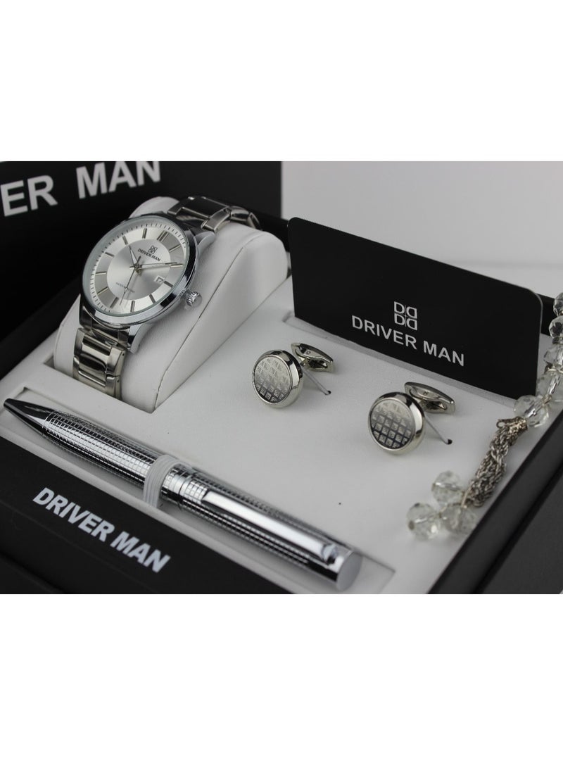 ووتش طقم ساعه رجالي مكون من أربع قطع