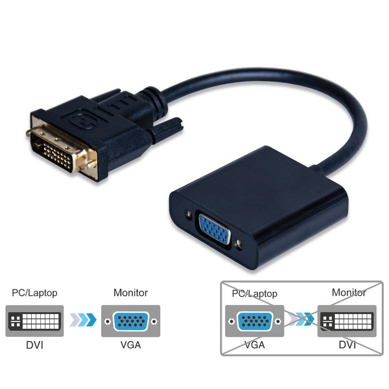 (2Pcs) DVI-D to VGA Active Adapter Cable - Digital to Analog Video Converter for Monitors & Projectors | Display Port DVI VGA Adapter Cable nThe active | Durable construction | Easy - Image 5