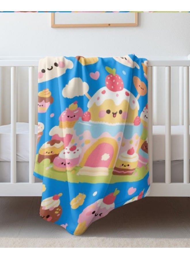 عام بطانية رقيقة من الفانيلا الكرتونية للأطفال والرضع (دافئة ومريحة، ومناسبة للنوم والألعاب) 70 سم * 100 سم - Image 4