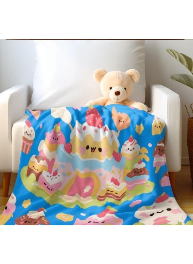 عام بطانية رقيقة من الفانيلا الكرتونية للأطفال والرضع (دافئة ومريحة، ومناسبة للنوم والألعاب) 70 سم * 100 سم - Image 5