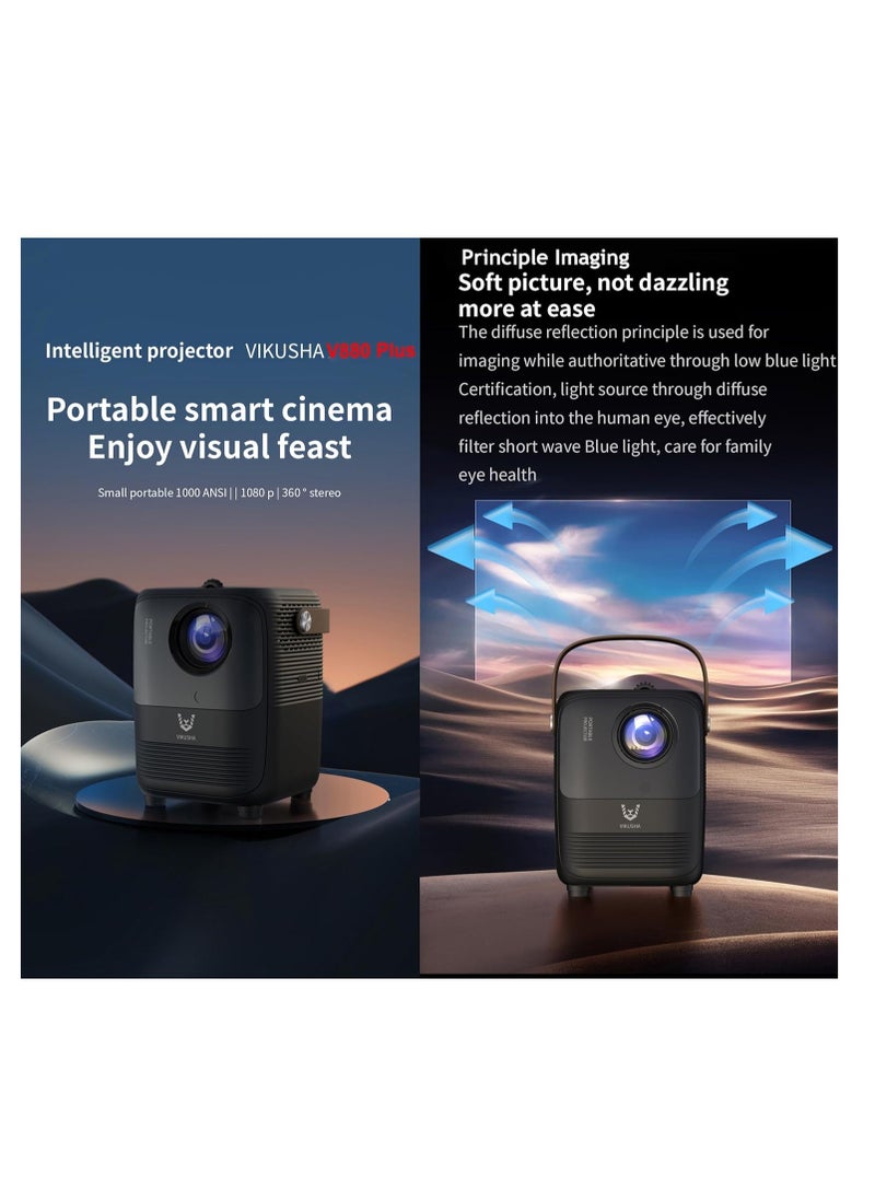 JOROBO - HD Smart Laser Projector Wifi Android Remote Control For Netflix And YouTube with StandHD Smart Laser Projector Wifi Android Remote Control For Netflix And YouTube with Stand - Image 1