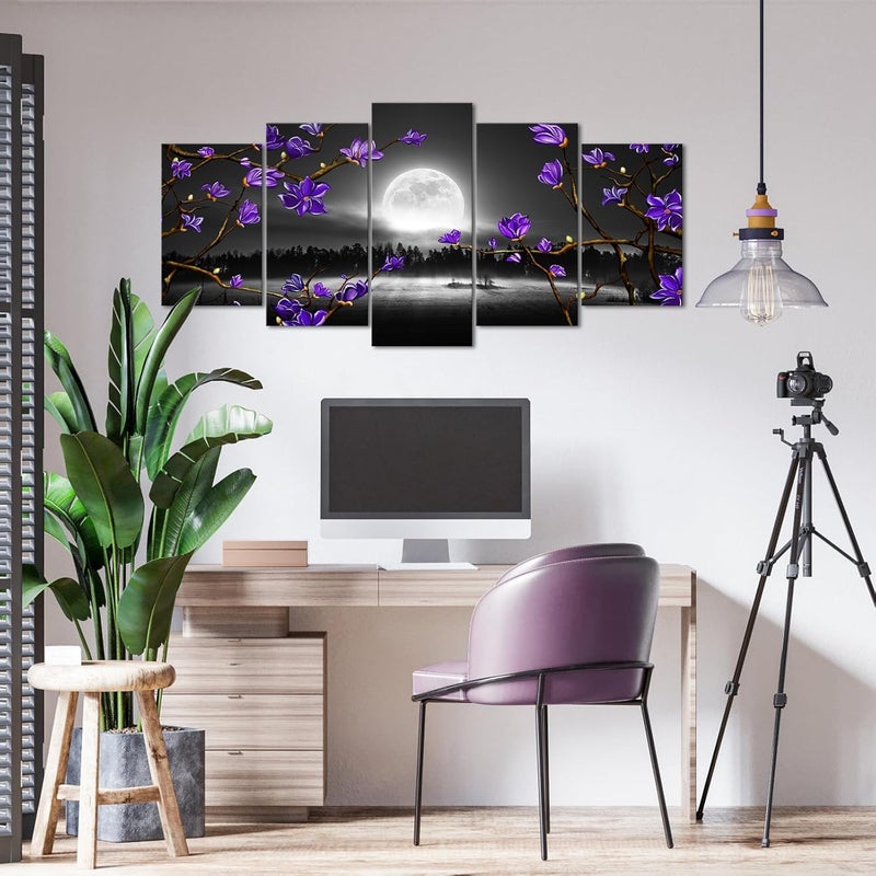 Kalormore Purple Flowers Canvas Wall Art - Image 5