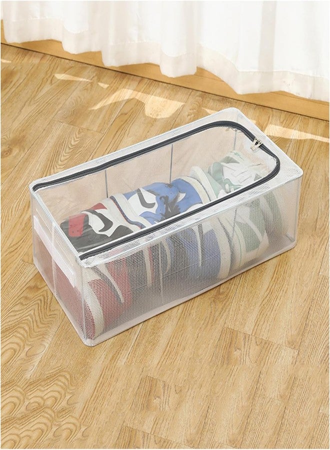 AASHRIT 27 Liter Storage Organizer Bag with Reinforced Handle, Vinyl Storage Bag, Clear Moving Bags with Heavy Duty Zipper for Comforter, Blanket, Clothes, Shoes - Image 1