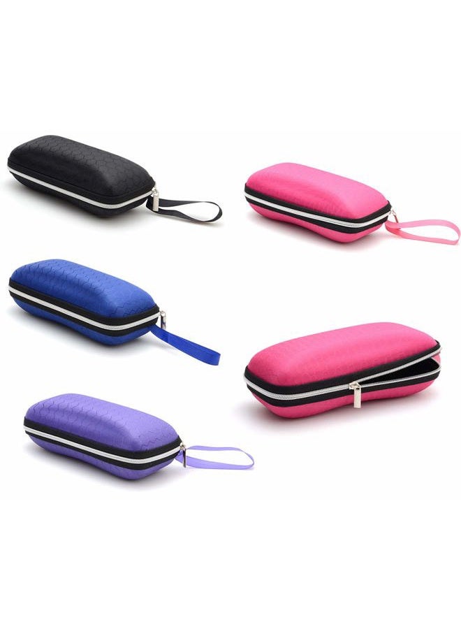 Queenland 4 Pack Portable Zipper Eyeglasses Case Sunglasses Hard Case Box Protector for Men Women Students - Image 3