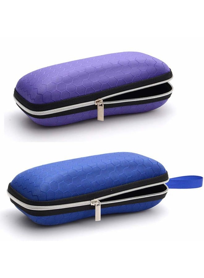 Queenland 4 Pack Portable Zipper Eyeglasses Case Sunglasses Hard Case Box Protector for Men Women Students - Image 4