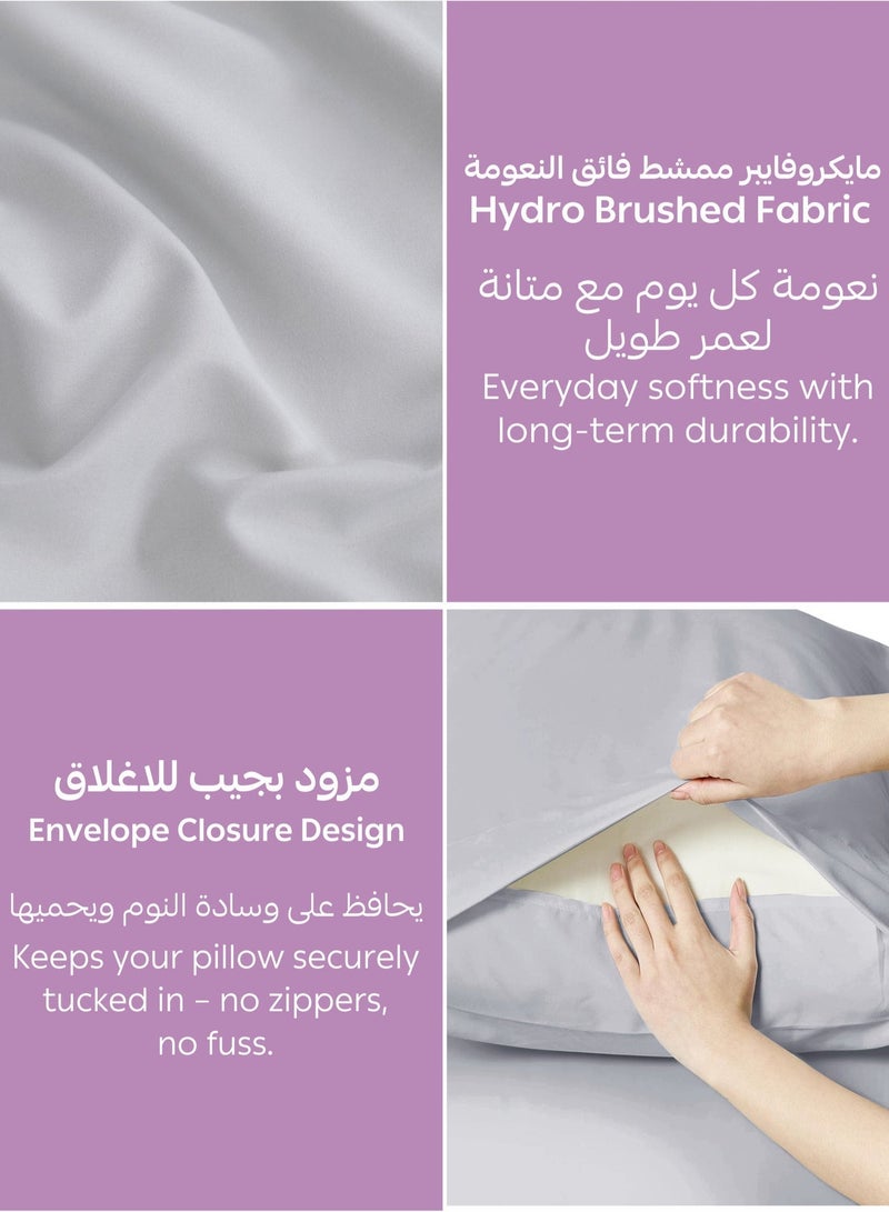 Donetella Bedding Fitted Sheet - Fits 150x200 Cm Bed For Queen Bed 3 Pcs (1 Fitted Sheet and 2 Pillowcases) - 30 Cm Deep Pocket - Solid Bed Sheet - Image 5