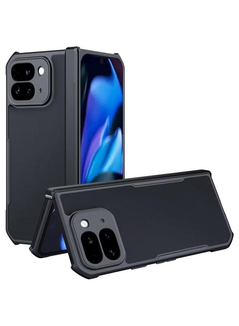 Compatible with Google Pixel 9 Pro Fold Case,Airbag Shockproof Shell,Back Transparent Lens Protective Folding Cover for Pixel 9 Pro Fold - Image 1