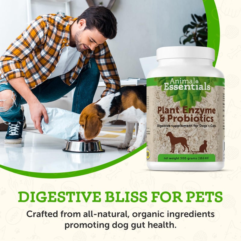 Animal Essentials Plant Enzyme & Probiotics - Digestive Enzymes for Dogs & Cats, Probiotics, Digestive Supplement, Veterinarian Recommended - 10.6 Oz - Image 4