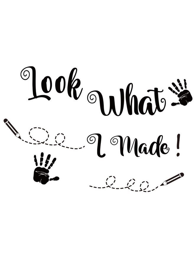 PLIGREAT Look What I Made Quotes Wall Stickers, Removable Vinyl Peel and Stick Wall Decals for Nursery Playroom Children Bedroom Wall Decoration Kindergarten Classroom Home Indoor DIY Wall Art Decor - Image 2