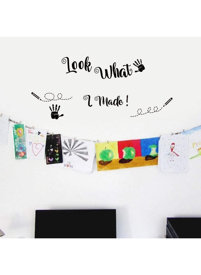 PLIGREAT Look What I Made Quotes Wall Stickers, Removable Vinyl Peel and Stick Wall Decals for Nursery Playroom Children Bedroom Wall Decoration Kindergarten Classroom Home Indoor DIY Wall Art Decor - Image 5