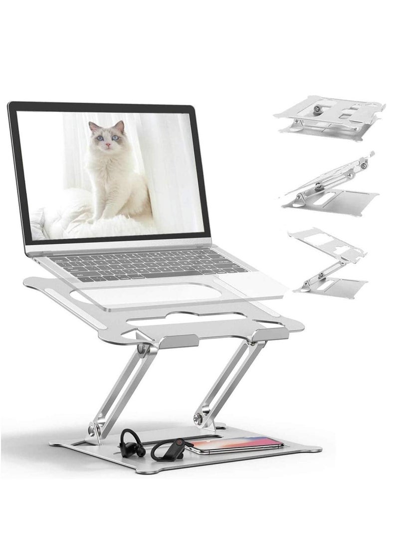 Adjustable Portable Foldable Laptop Stand Holder for Notebook, Tablet, Desktop with 10" to 17" Display, Aluminum  - Image 1