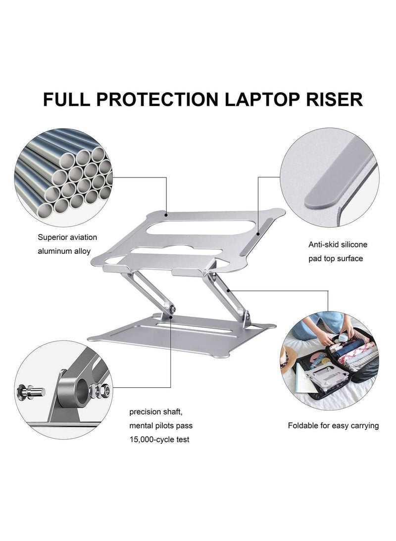 Adjustable Portable Foldable Laptop Stand Holder for Notebook, Tablet, Desktop with 10" to 17" Display, Aluminum  - Image 5