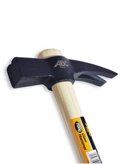 ABC Claw Hammer 20 oz. , heavy steel head for precise and powerful striking, rear claw designed to remove nails easily and without damaging wood, comfortable wooden handle, suitable for home and professional use, for woodworking, construction, decorating, and hand assembly, durable and efficient tool  - Image 3