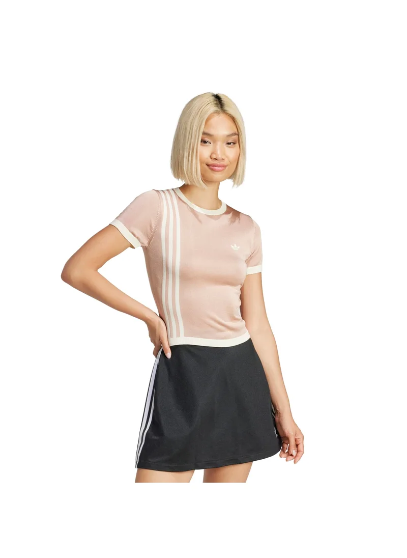 Adidas adidas KNITTED 3S TEE Beige Originals Women T-SHIRTS