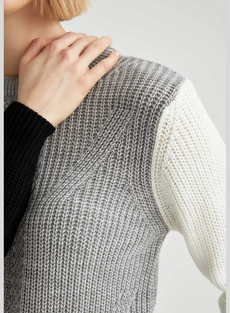 DeFacto Woman Tricot Regular Fit Crew Neck Pullover
