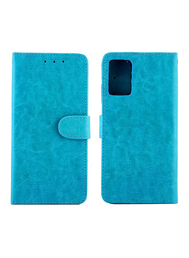 اس-توب جراب لهاتف Samsung Galaxy F52 5G، جراب واقٍ من الجلد بتصميم Crazy Horse، قابل للطي أفقيًا، مع حامل وفتحات للبطاقات ومحفظة وإطار للصور - Image 2