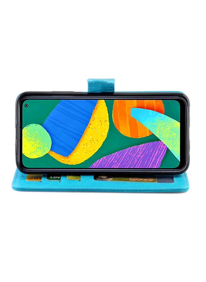 اس-توب جراب لهاتف Samsung Galaxy F52 5G، جراب واقٍ من الجلد بتصميم Crazy Horse، قابل للطي أفقيًا، مع حامل وفتحات للبطاقات ومحفظة وإطار للصور - Image 4