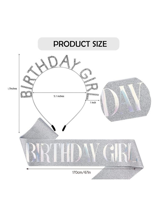 Captaintech Birthday Girl Sash And Rhinestone Tiara Kit - Image 2