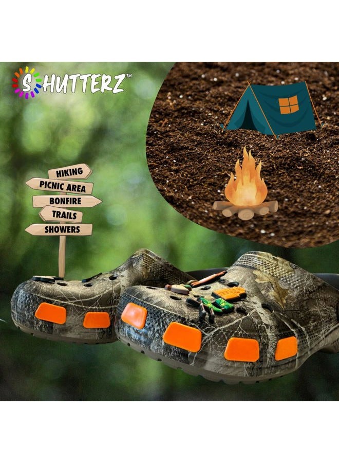 SHUTTERZ 14 Pack Colored Shoe Charms, Compatible with Classic Crocs, Crush Crocs and All Terrain Crocs, Functional Charms for Girls, Boys, Kids, Teens, Men, Women, Urethane, No Gemstone, BLACK - Image 3