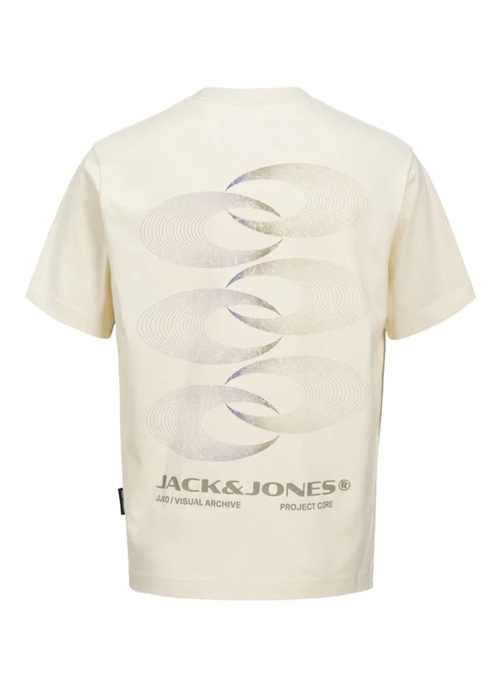 JACK & JONES Back Print Crew Neck T-Shirt