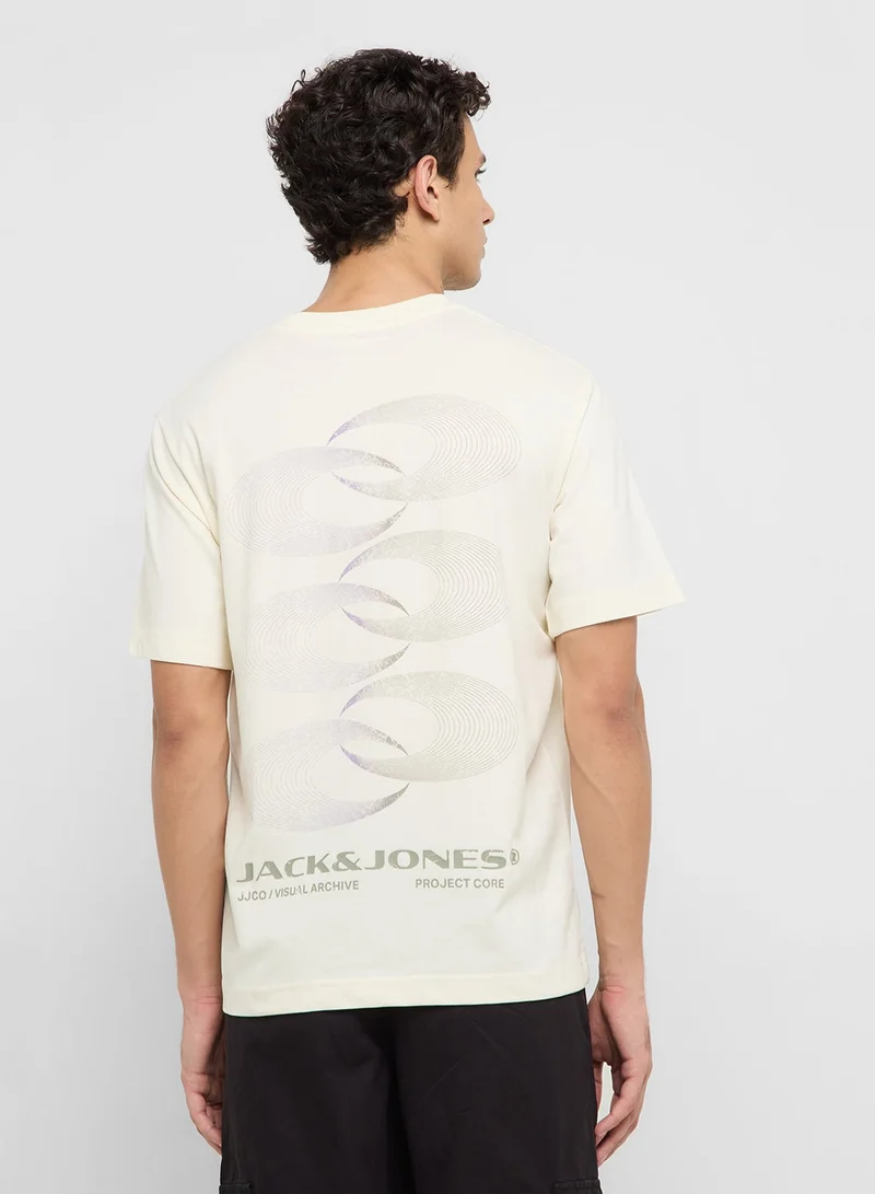 JACK & JONES Graphic Crew Neck Regular Fit T-Shirt